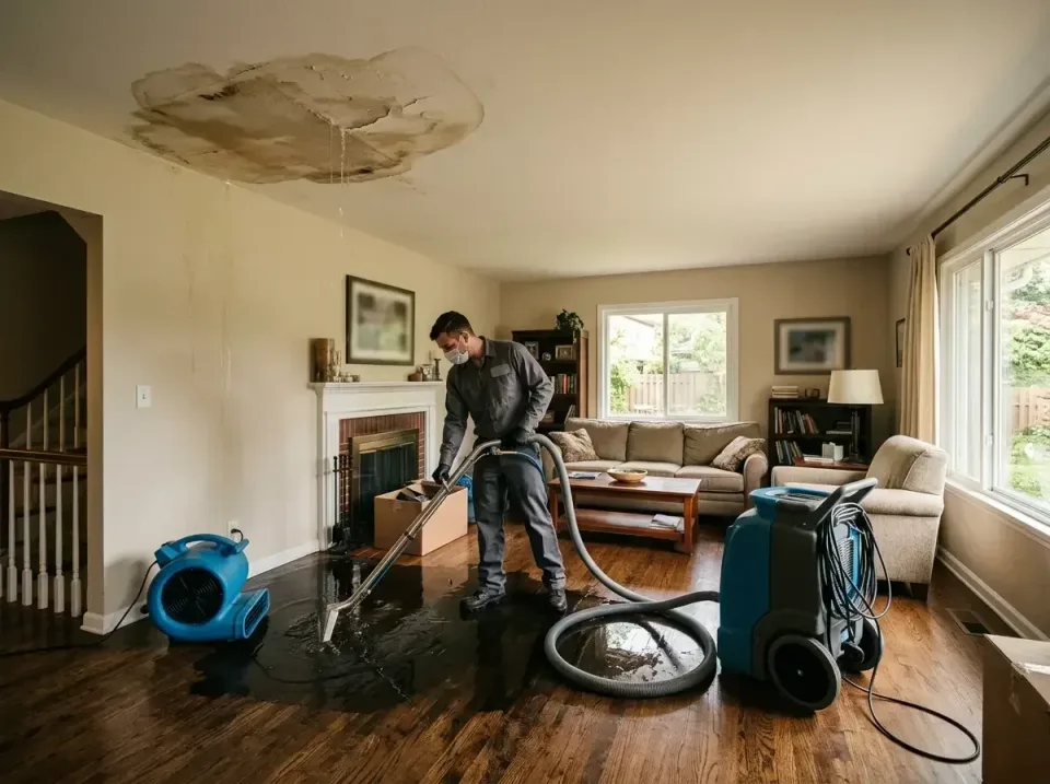 attic-pipe-burst-ceiling-drip-008 — frequently asked questions, Water Damage Restoration & Carpet Care in Benton Heights, MI